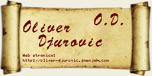 Oliver Đurović vizit kartica